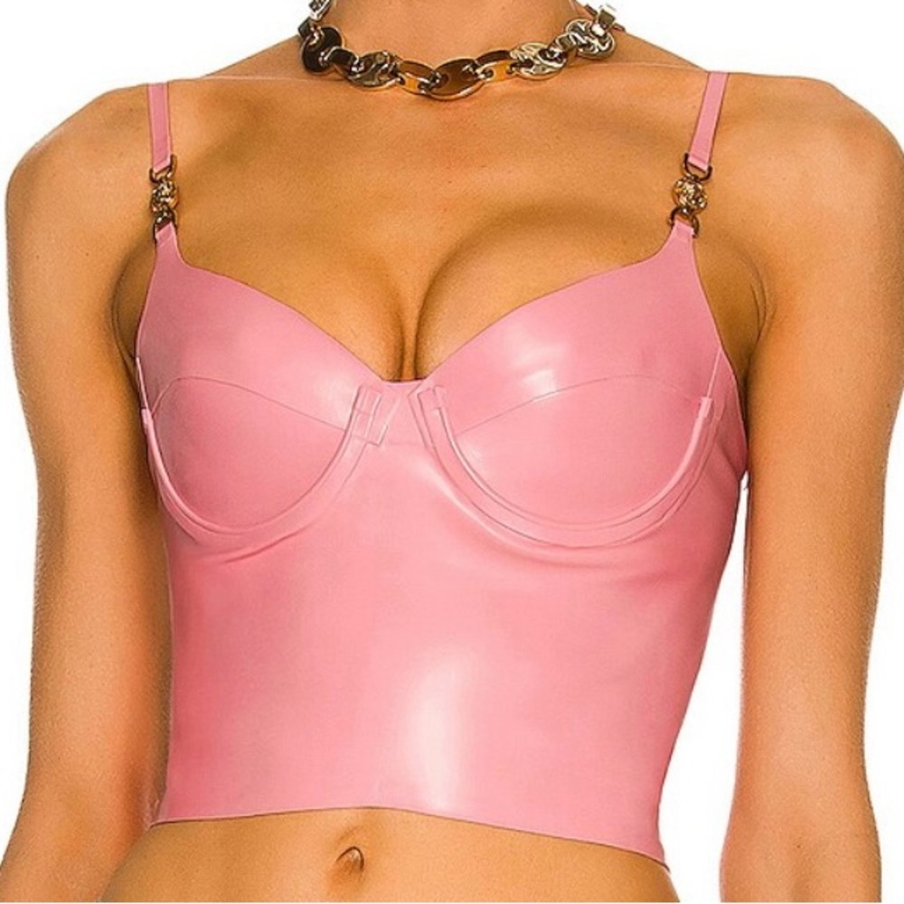 Versace Latex Bustier in Rosa